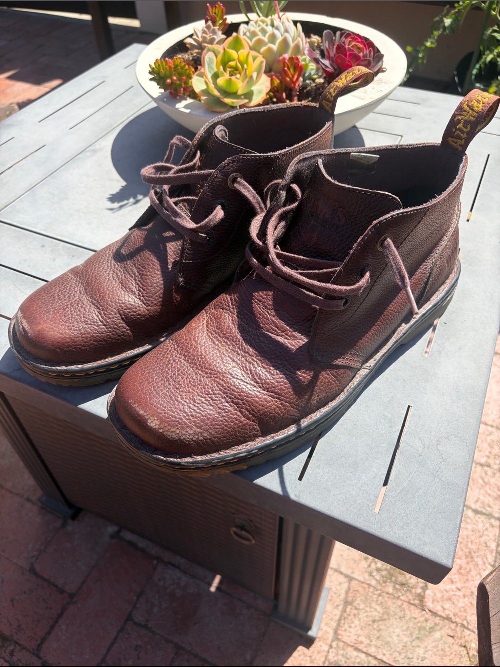 Dr. Martens Men's Dark Brown Leather Chukka Boots